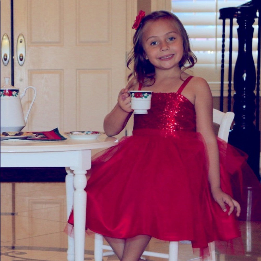 Petite Adele Red Holiday Dress Sizes Sizes 2,4,6,8